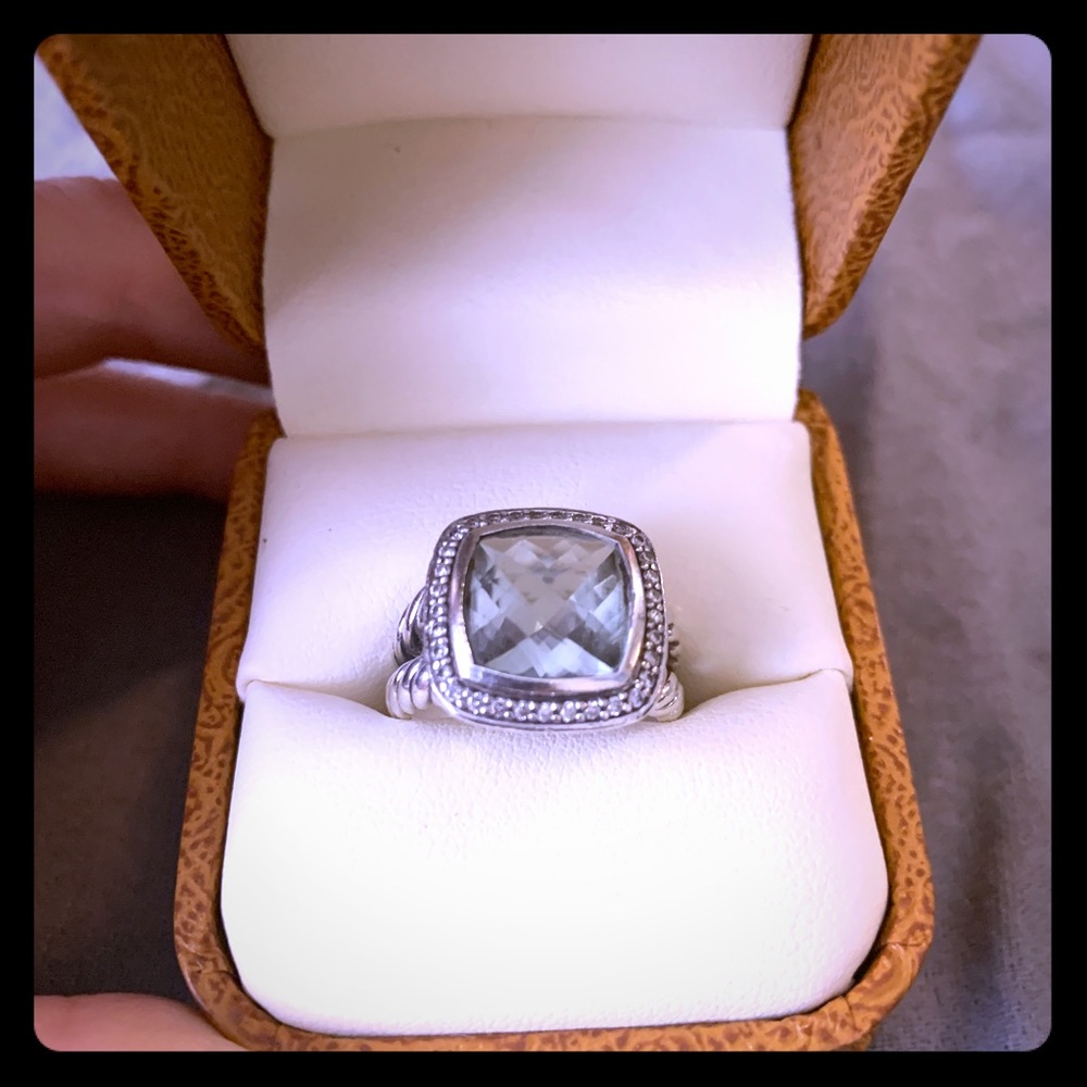 DAVID YUMAN SIZE 6 Prasolite ring